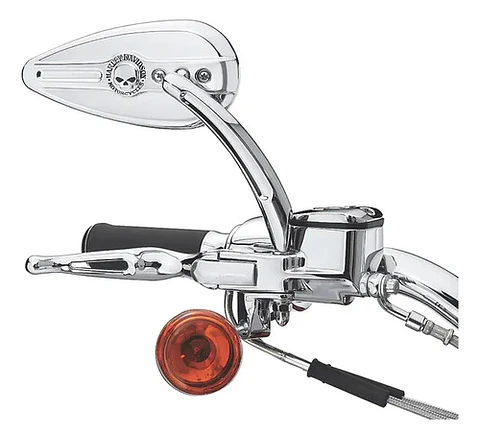 Harley-davidson Willie G Skull Teardrop Mirrors Chrome