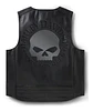 Harley-davidson Men Willie G Skull Leather Vest - Thumbnail 1
