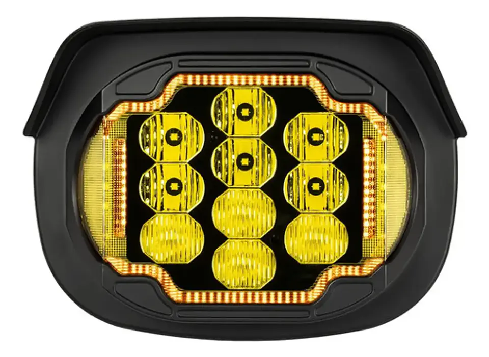 Hogworkz Goldtooth Headlight + Harley-davidson Led King Tour-pak Kit 3