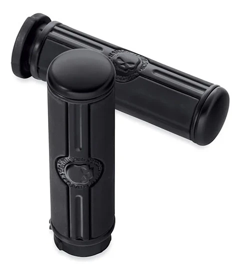 Manopla Harley-davidson Willie G Skull Hand Grips Preto