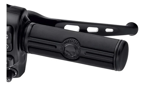 Manopla Harley-davidson Willie G Skull Hand Grips Preto