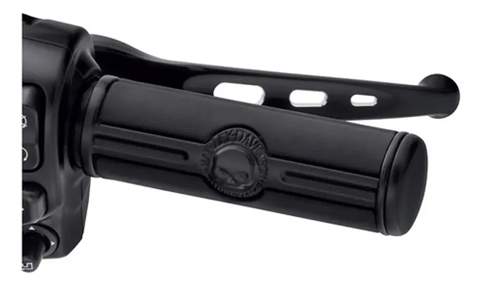 Manopla Harley-davidson Willie G Skull Hand Grips Preto 2
