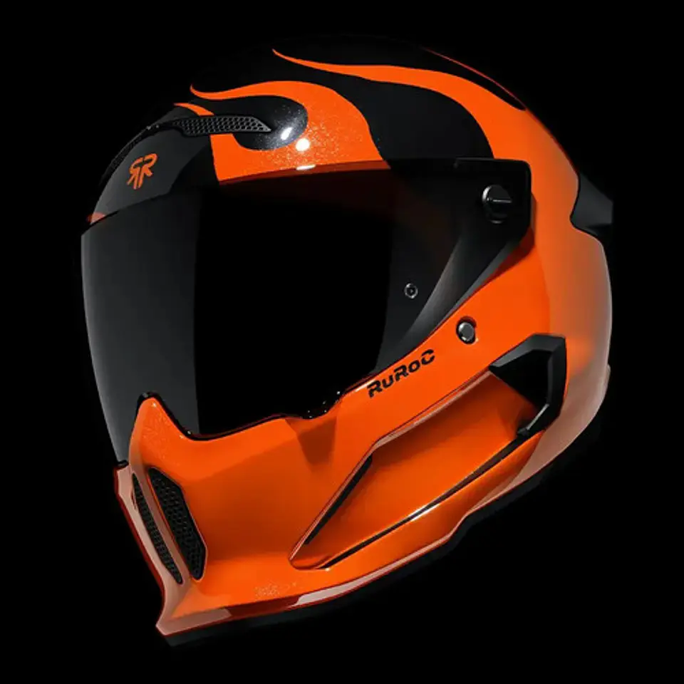 Capacete Ruroc Flames At4.0 Street + Viseira Fumê 2