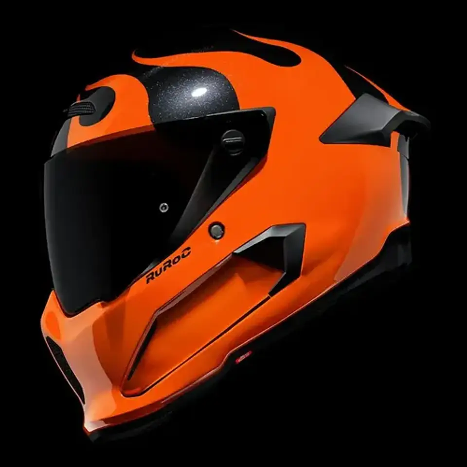 Capacete Ruroc Flames At4.0 Street + Viseira Fumê 4