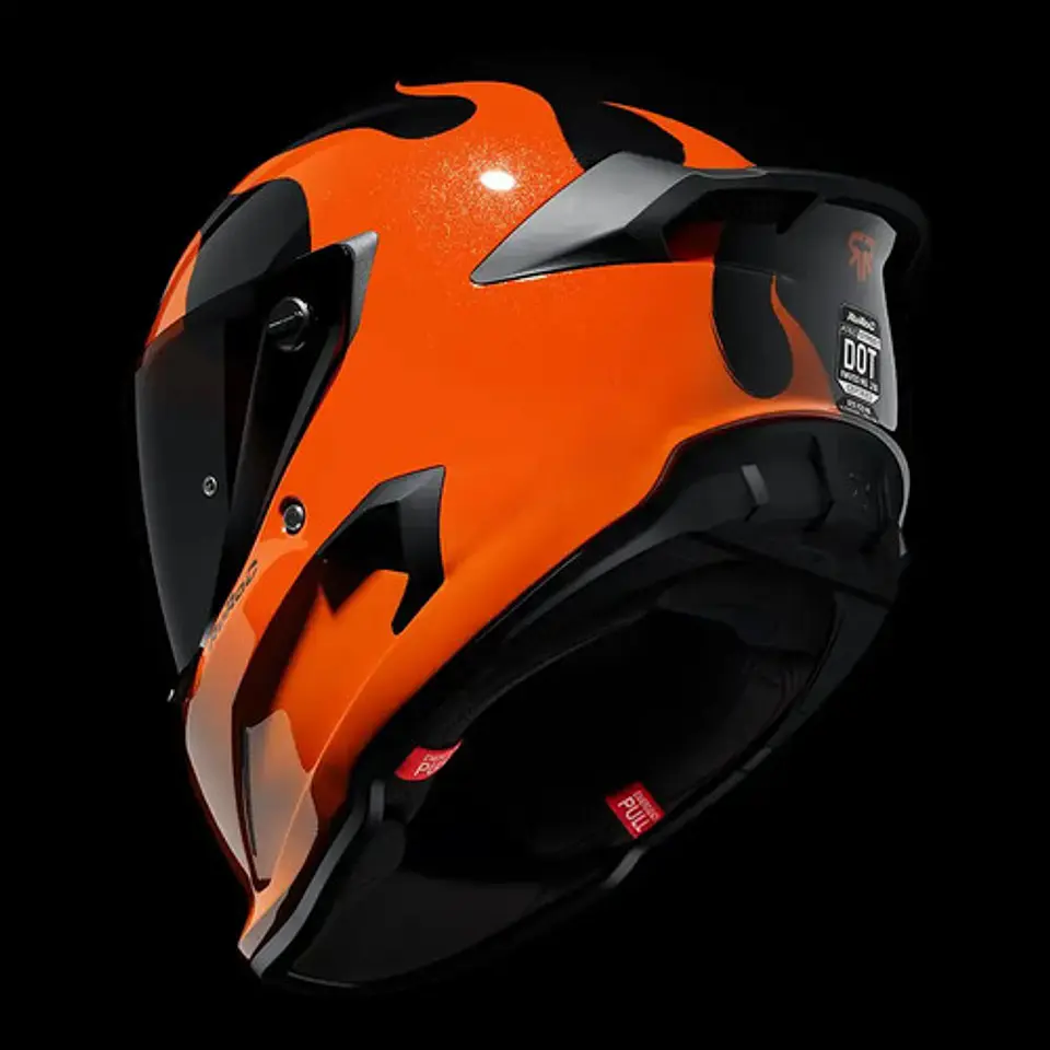 Capacete Ruroc Flames At4.0 Street + Viseira Fumê 5