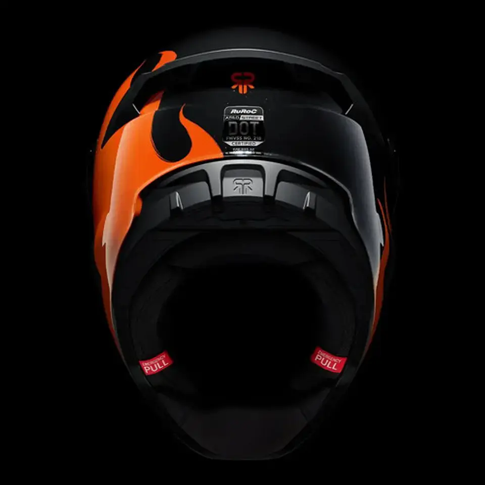 Capacete Ruroc Flames At4.0 Street + Viseira Fumê 7