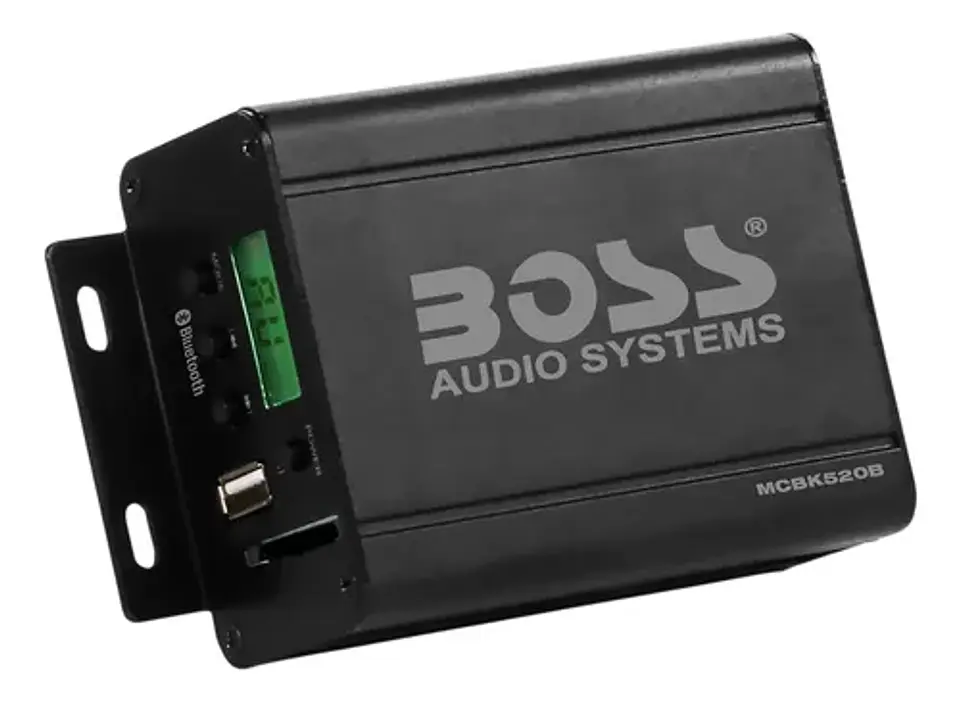 Alto Falantes Boss Moto 3 Pol. + Amplificador 600w Bluetooth 3