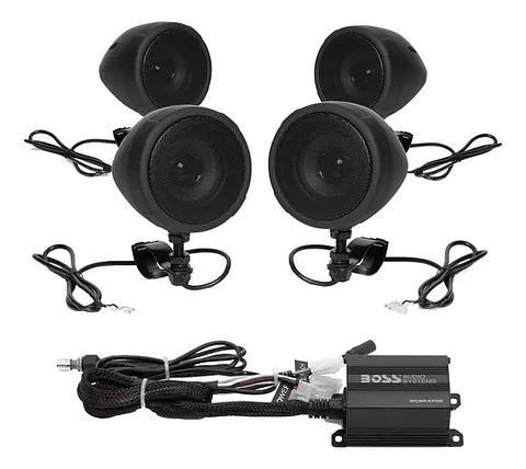 Alto Falantes Boss Moto 3 Pol. Amplificador 1000w Bluetooth