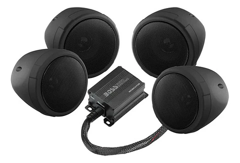 Alto Falantes Boss Moto 3 Pol. Amplificador 1000w Bluetooth