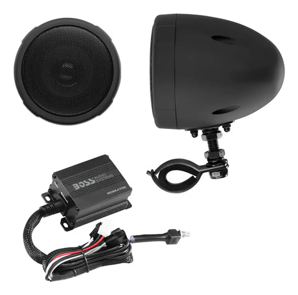 Alto Falantes Boss Moto 3 Pol. Amplificador 1000w Bluetooth 3