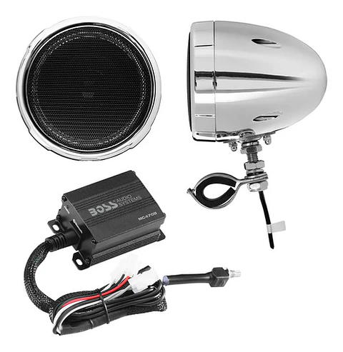 Alto Falantes Boss Moto 3 Pol Amplificador 1000w Bluetooth