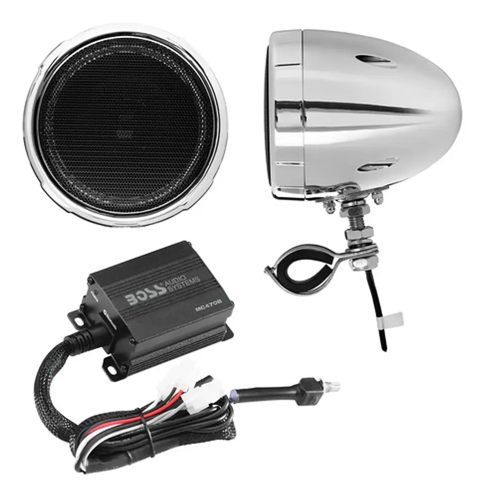 Alto Falantes Boss Moto 3 Pol Amplificador 1000w Bluetooth 2