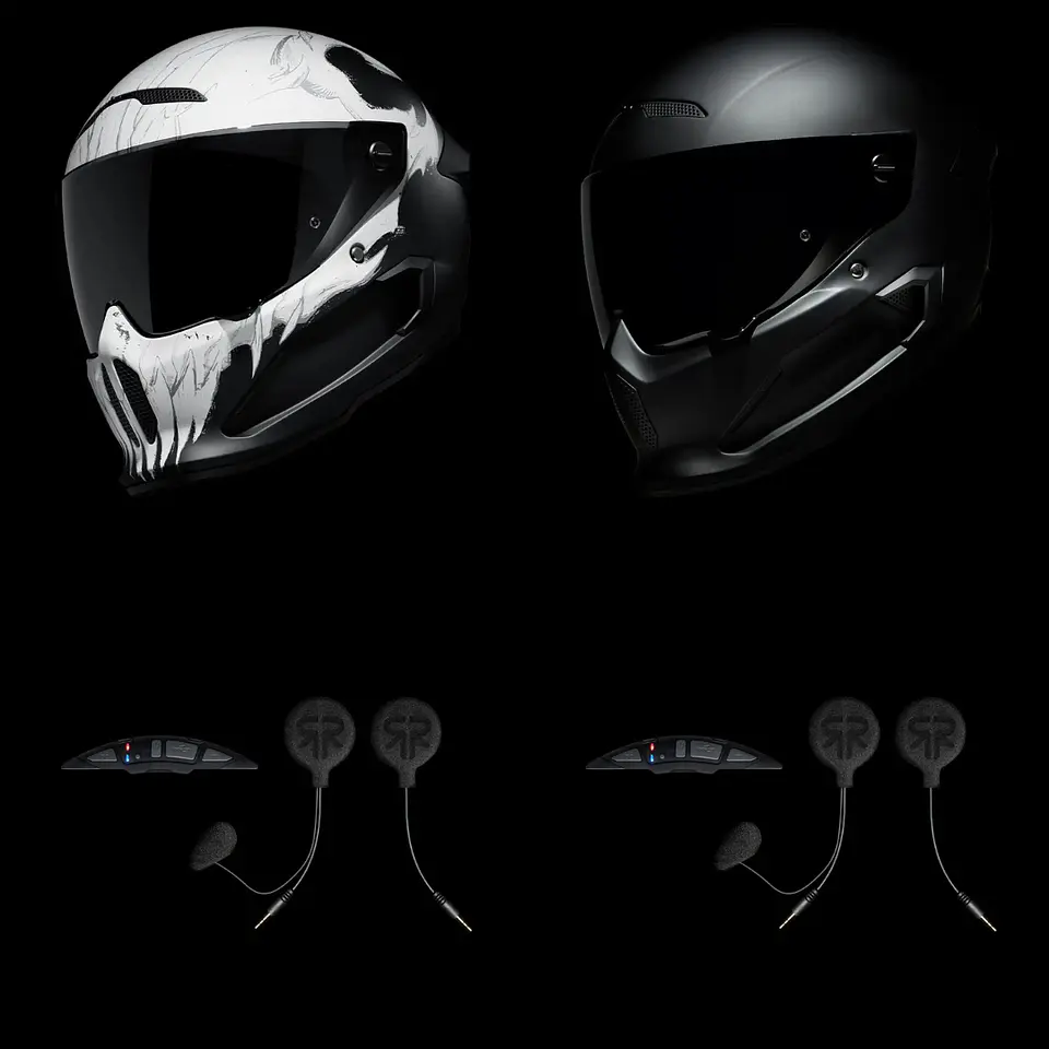 Kit Ruroc AT4.0 Carbon Darkside + Core + 2 Shockwave Bluetooth 1