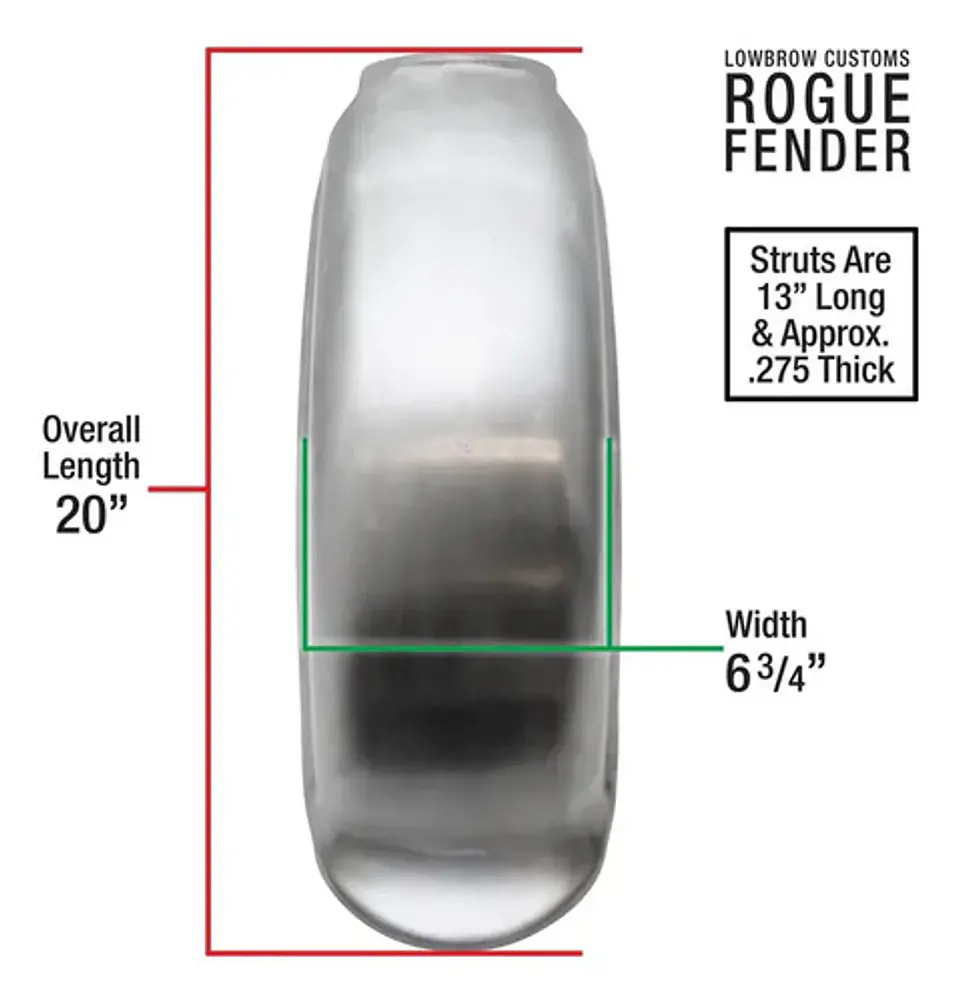 Paralama Rogue Harley-davidson 1958-84 Panhead Shovelhead 5