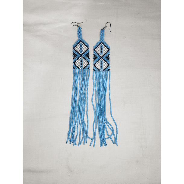 Aretes en mostacilla azules  1