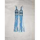 Aretes en mostacilla azules  2