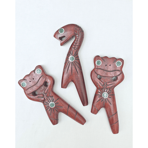 Autoaplicador KURIPE Rana y Serpiente Palo sangre y turquesa  1