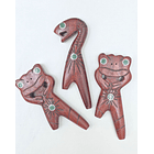 Autoaplicador KURIPE Rana y Serpiente Palo sangre y turquesa  2