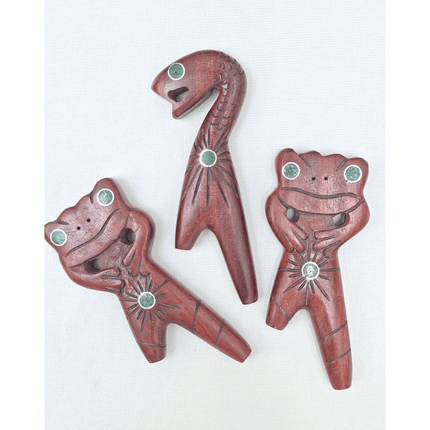 Autoaplicador KURIPE Rana y Serpiente Palo sangre y turquesa  2