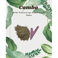 Combo Ruma tradicional 10gr+ Kurepi sencillo madera 