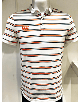 Polo Stripe White Canterbury 