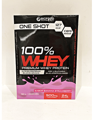 Proteína 100% Whey One Shot Biofood