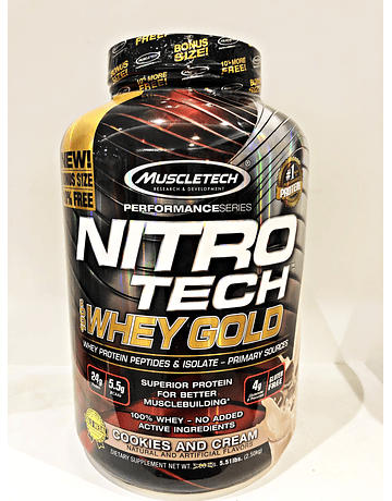 Nitrotech Protein 100% Whey Gold 5.5lb Muscletech