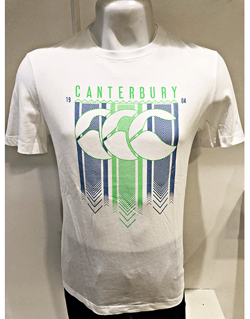 Camiseta de algodão Hoop Herrington White Canterbury