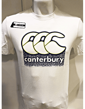 Camiseta Vapodri Algodão Branco Brilhante Canterbury