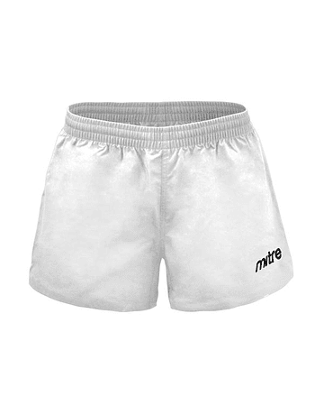 White Rugby Shorts with Grip Miter