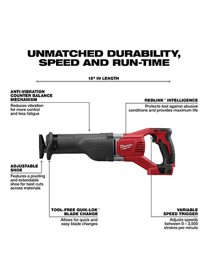 Sierra Sable M18 Sawzall 2621-20 Milwaukee