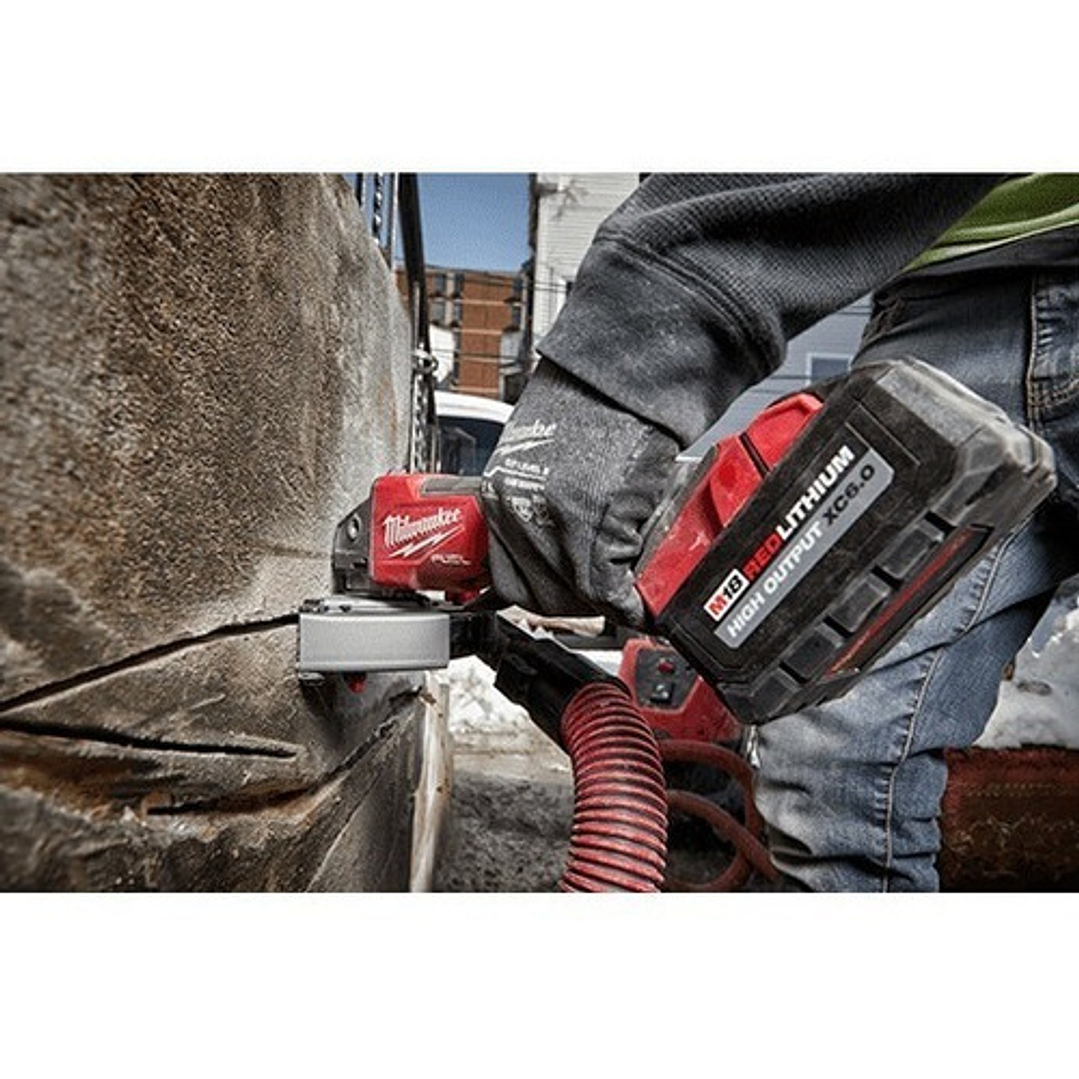 Miniesmeril Angular Inalámbrico Milwaukee M18 Fuel 2880-20 Rojo 1400 W + Accesorio 5