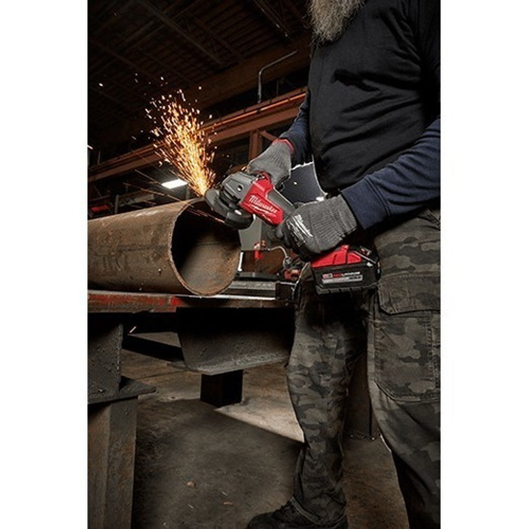 Miniesmeril Angular Inalámbrico Milwaukee M18 Fuel 2880-20 Rojo 1400 W + Accesorio 6