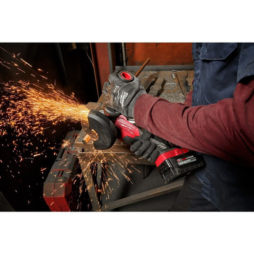 Miniesmeril Angular Inalámbrico Milwaukee M18 Fuel 2880-20 Rojo 1400 W + Accesorio 7