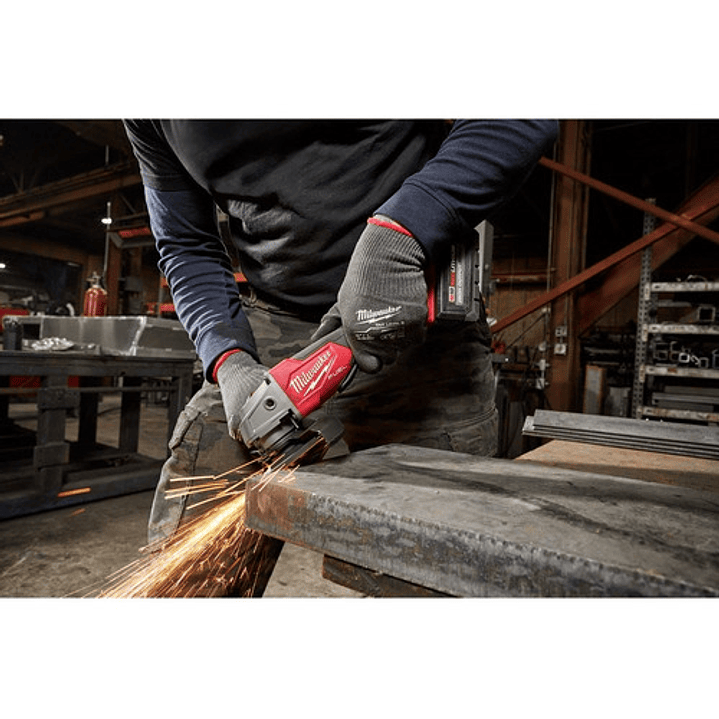 Miniesmeril Angular Inalámbrico Milwaukee M18 Fuel 2880-20 Rojo 1400 W + Accesorio 8