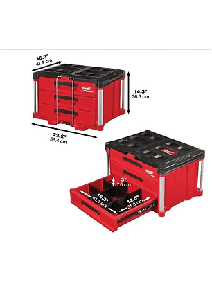 Caja De Herramientas Packout 3 Cajones 48-22-8443 Milwaukee