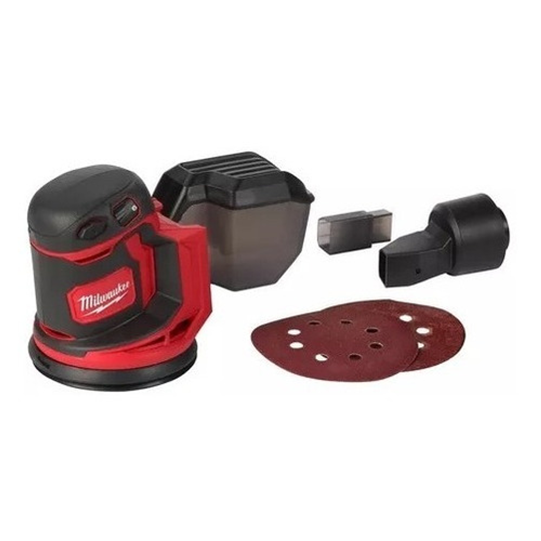 Lijadora Roto Orbital Milwaukee M18 Fuel 2648-20 Color Rojo/negro 2