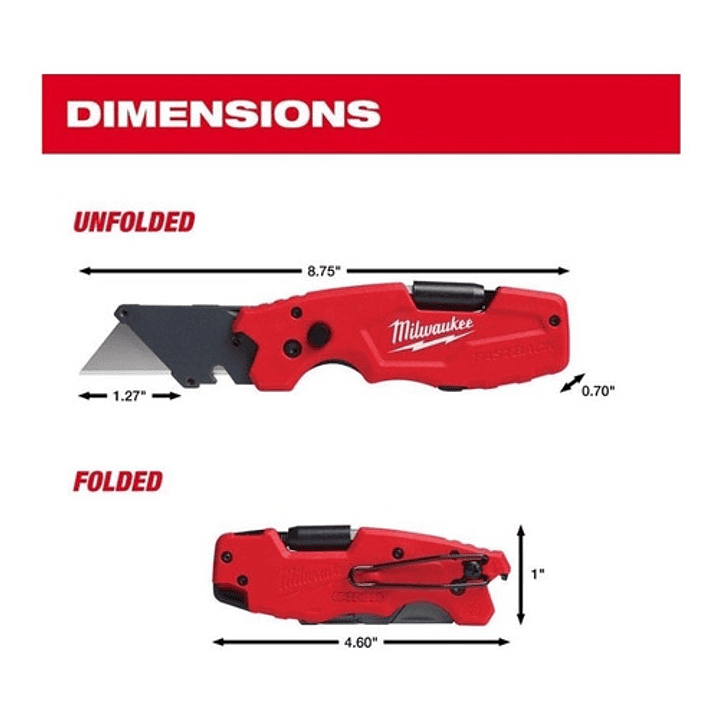 Milwaukee Navaja Plegable Fastback 6 En 1  48-22-1505  2