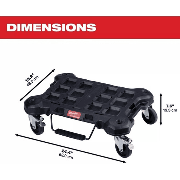 Milwaukee Base Packout Carro Milwaukee Dolly 48-22-8410 2