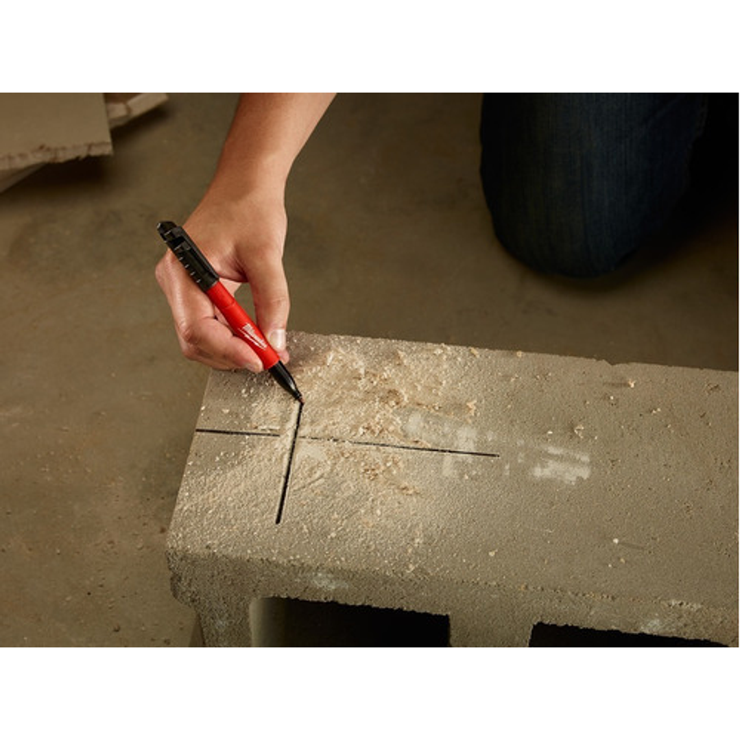 Marcadores Negros De Punta Fina 2pzs Milwaukee 48-22-3105 5