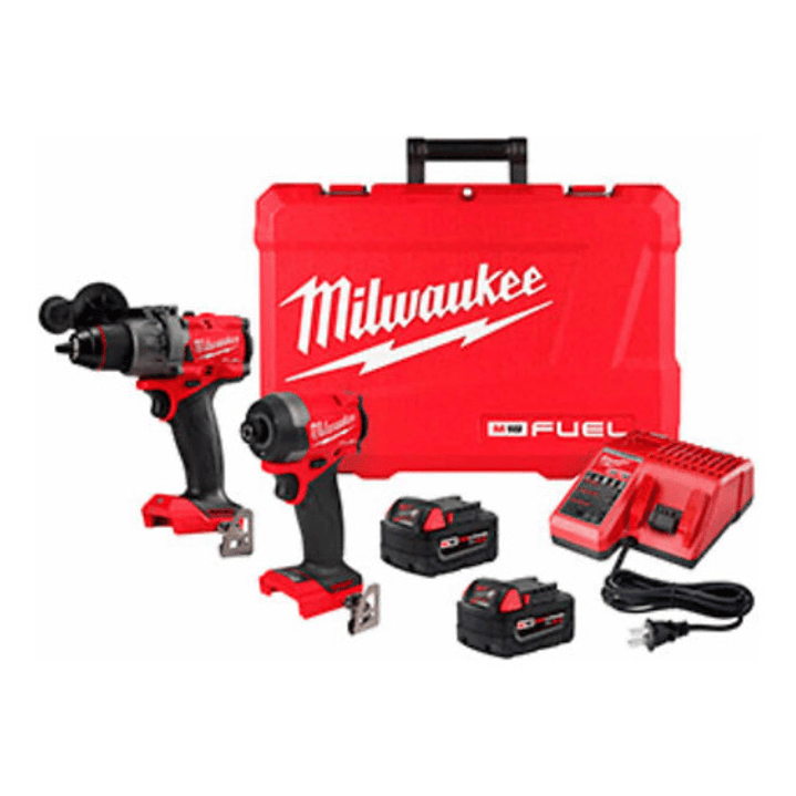 Kit Taladro/atornilla Impacto 4ta Fuel 3697-22 + Esmeril m18 Milwaukee 2