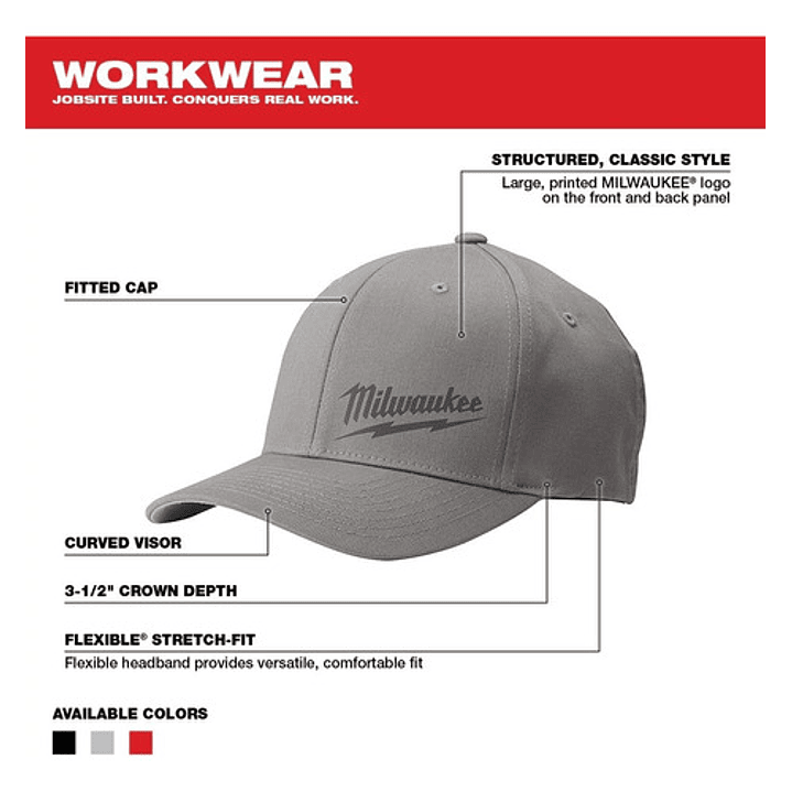 504g-sm Jockey Gris Ajustado Miwaukee 3