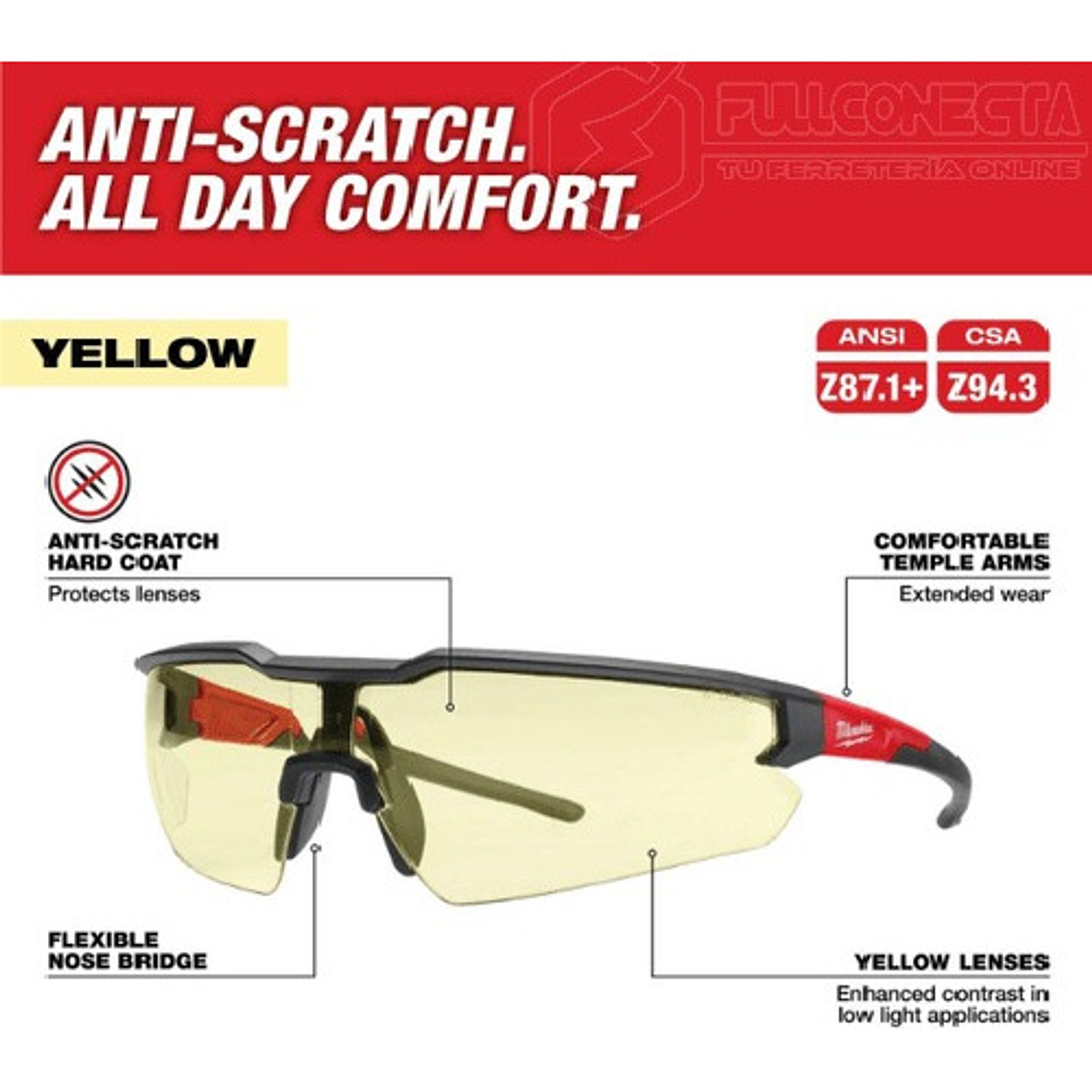 Lentes De Seguridad Entintados Milwaukee 48-73-2015 2