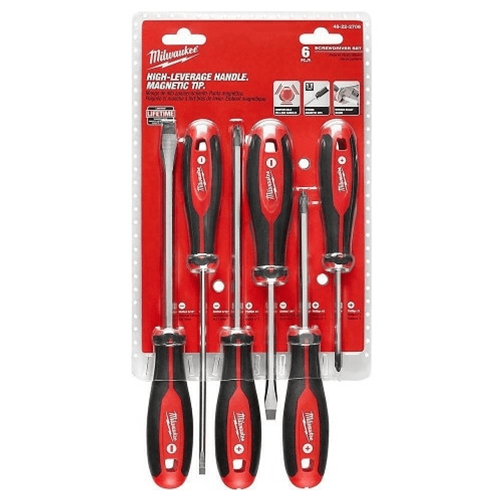 Juego De Destornilladores Magnétic 6pzs 48-22-2706 Milwaukee 1