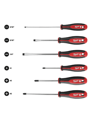 Juego De Destornilladores Magnétic 6pzs 48-22-2706 Milwaukee