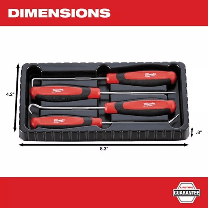 Juego Ganchos Y Ganzua 4 Piezas Milwaukee 48-22-9215 2