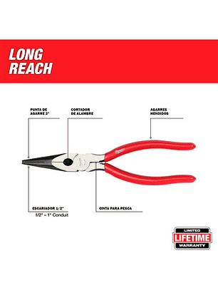 Pinza De Punta Larga Milwaukee 48-22-6501 8 PuLG