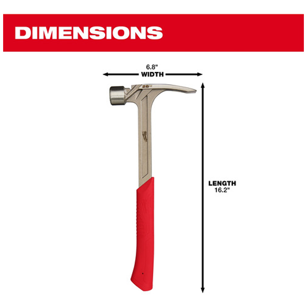 Martillo Encuadre Cara Fresada 28oz 48-22-9029  4