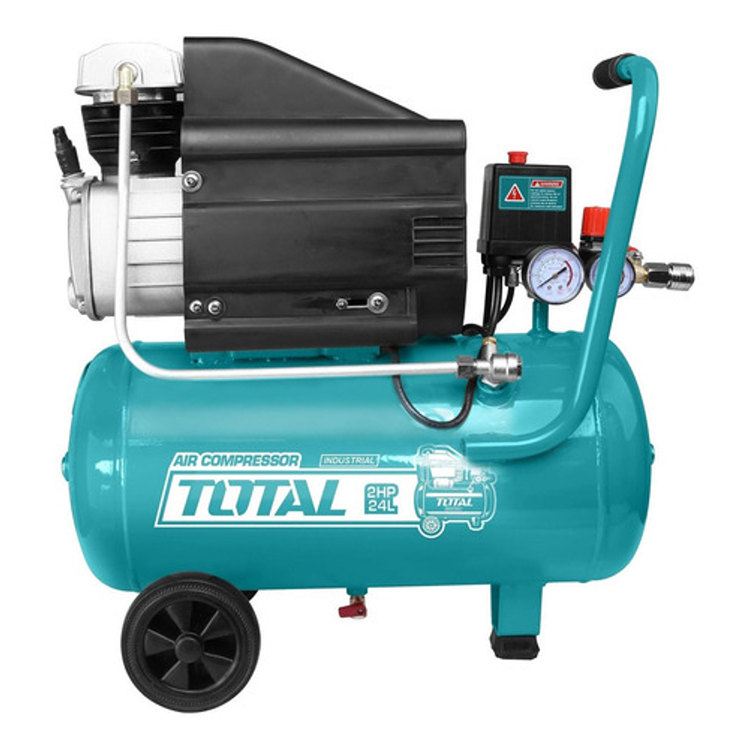 Compresor De Aire Eléctrico Portátil  Total Tc120246 24l 2hp 220v 1