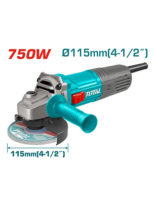 Esmeril Angular Industrial 4 1/2 115mm 750w Total Color Turquesa Frecuencia 50 Hz/60 Hz